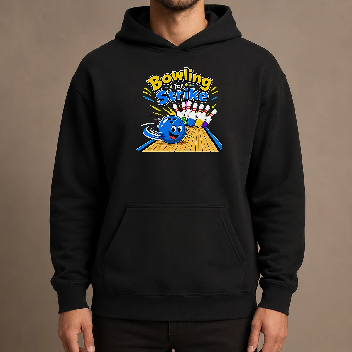 Good Bowling For Strike Fun Vector Hoodie