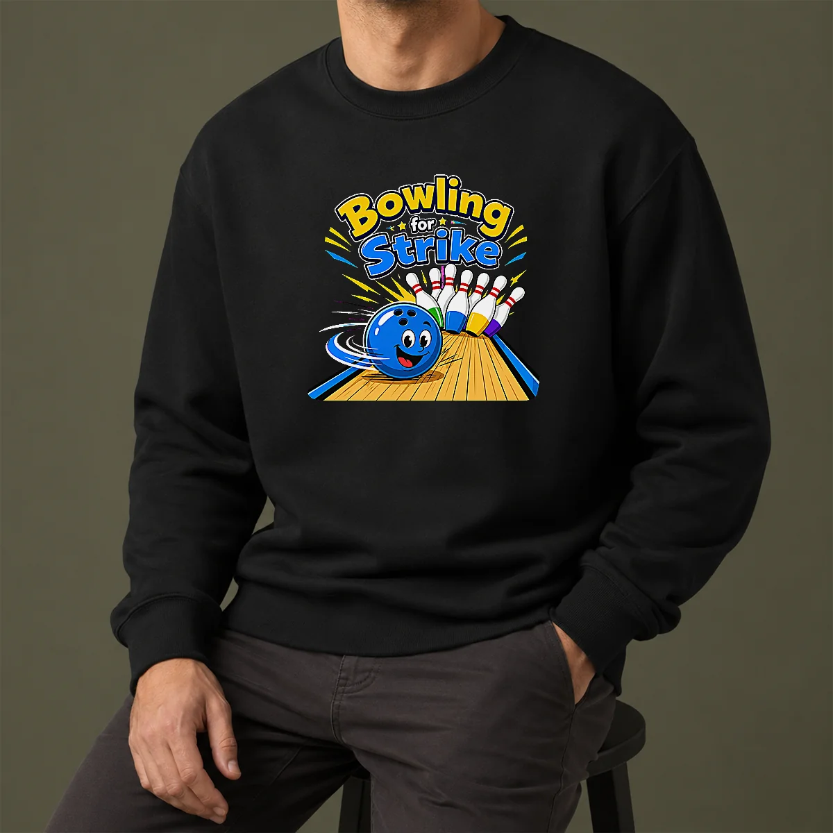 Good Bowling For Strike Fun Vector Sweater