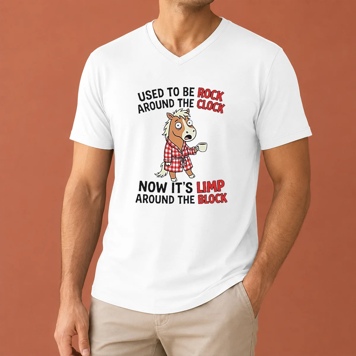 Good Horse Used To Be Rock V-Neck Shirt Good Horse Used To Be Rock V-Neck Shirt