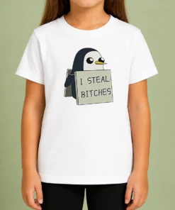 Good Hot Gunter The Penguin I Steal Bitches Adventure Time Kids T-Shirt