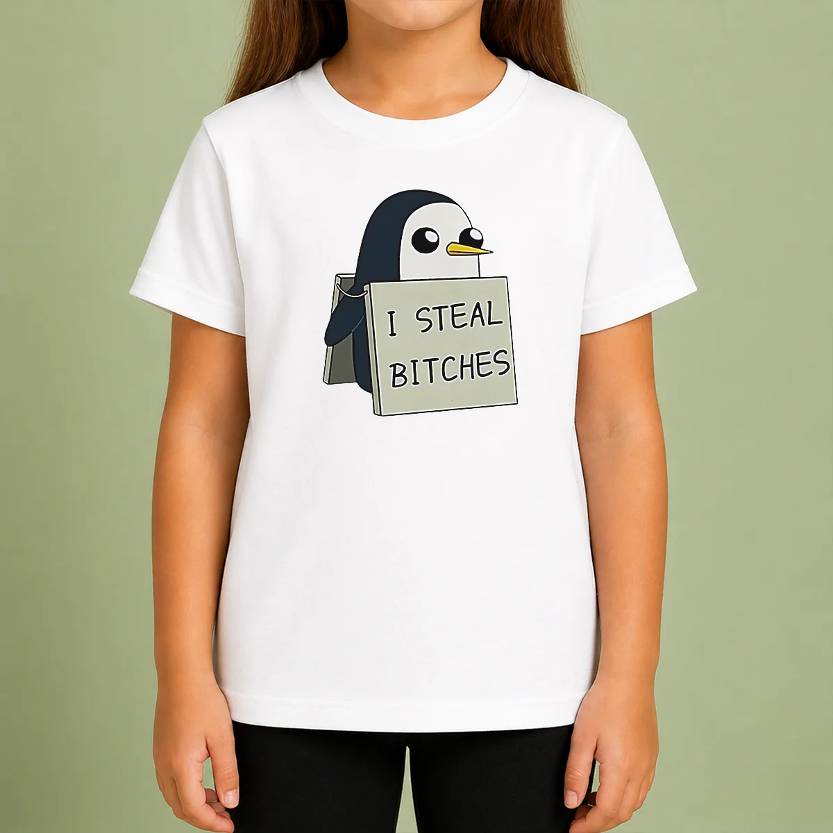 Good Hot Gunter The Penguin I Steal Bitches Adventure Time Kids T-Shirt