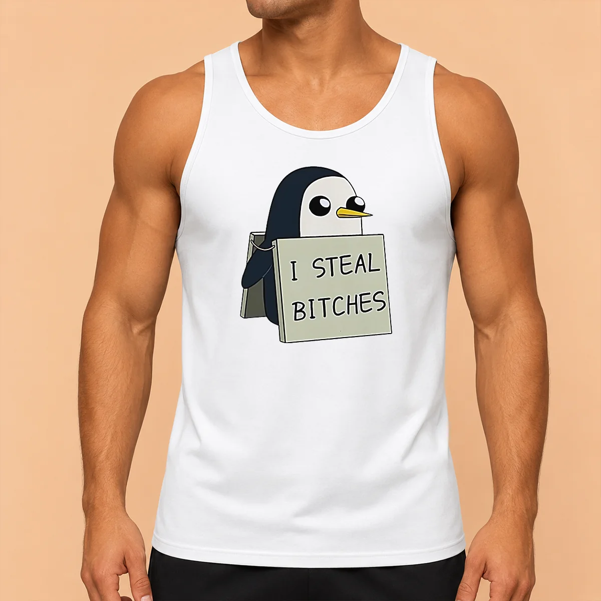 Good Hot Gunter The Penguin I Steal Bitches Adventure Time Tank Top