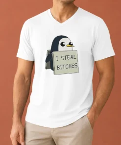 Good Hot Gunter The Penguin I Steal Bitches Adventure Time V-Neck Shirt