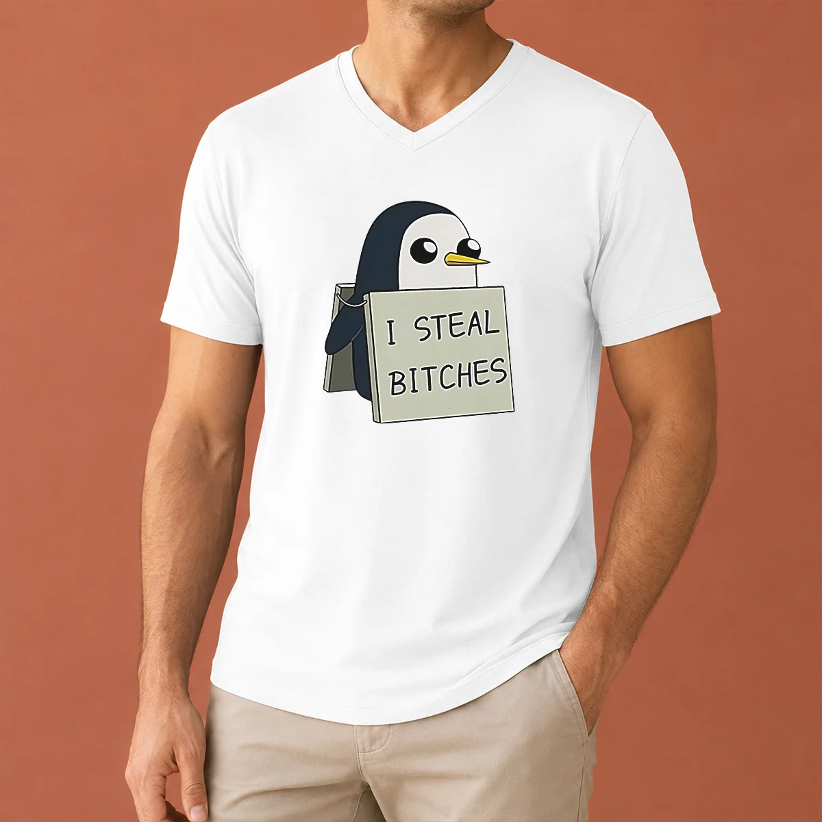 Good Hot Gunter The Penguin I V-Neck Shirt Good Hot Gunter The Penguin I V-Neck Shirt