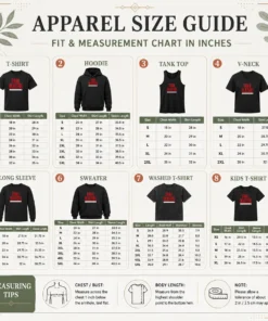 Size chart for Good Ja Morant Portland Trail Blazers Logo with measurements in inches and cm