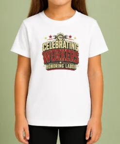 Good Nice Labour Day Pride Celebrating Workers Retro Distresse Kids T-Shirt