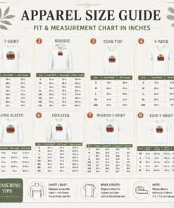 Size chart for Good Nice Labour Day Pride Celebrating Workers Retro Distresse with measurements in inches and cm