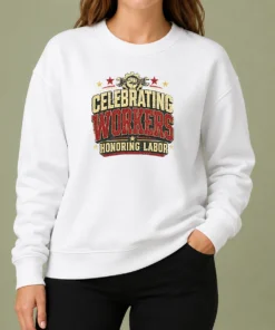 Good Nice Labour Day Pride Celebrating Workers Retro Distresse Sweater