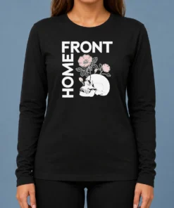 Good Official Homefront Skull Flowers Long Sleeve Shirt featuring skull and floral artwork on a comfortable long sleeve garment