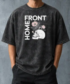 Good Official Homefront Skull Flowers Washed T-Shirt