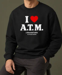 Good Official I Love ATM A Thousand Miles By Vanessa Carlton Sweater in charcoal gray, cozy long-sleeve pullover