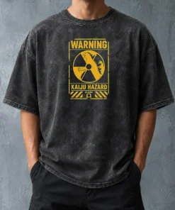 Good Pretty Omega Class Kaiju Hazard Warning Geek Washed T Shirt in soft washed fabric with graphic print