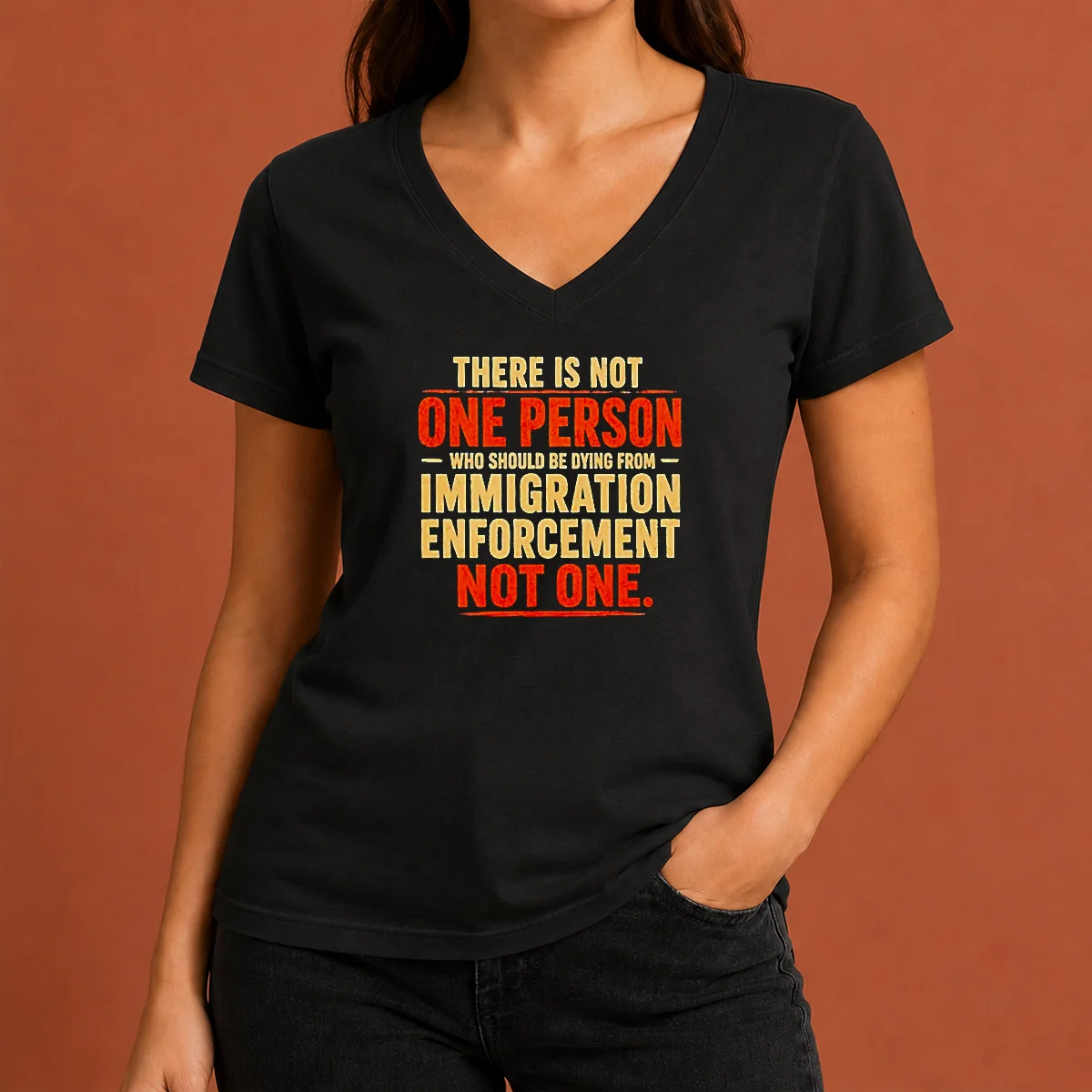 Good There Is Not One Person V-Neck Shirt Good There Is Not One Person V-Neck Shirt