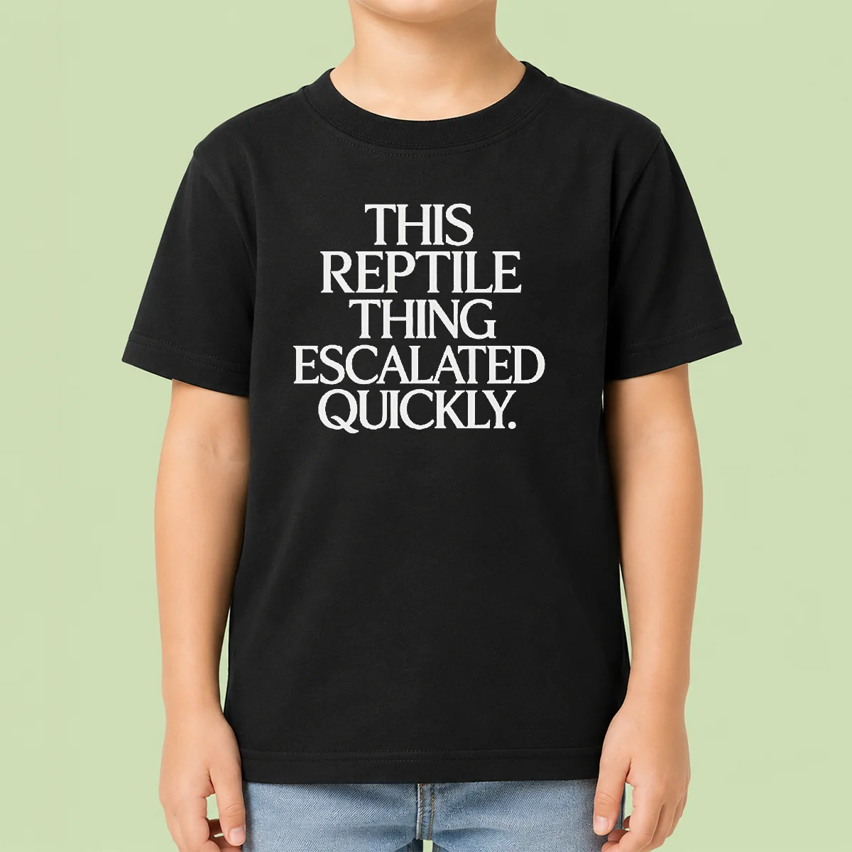 Good This Reptile Thing Escalated Quickly Kids T-Shirt