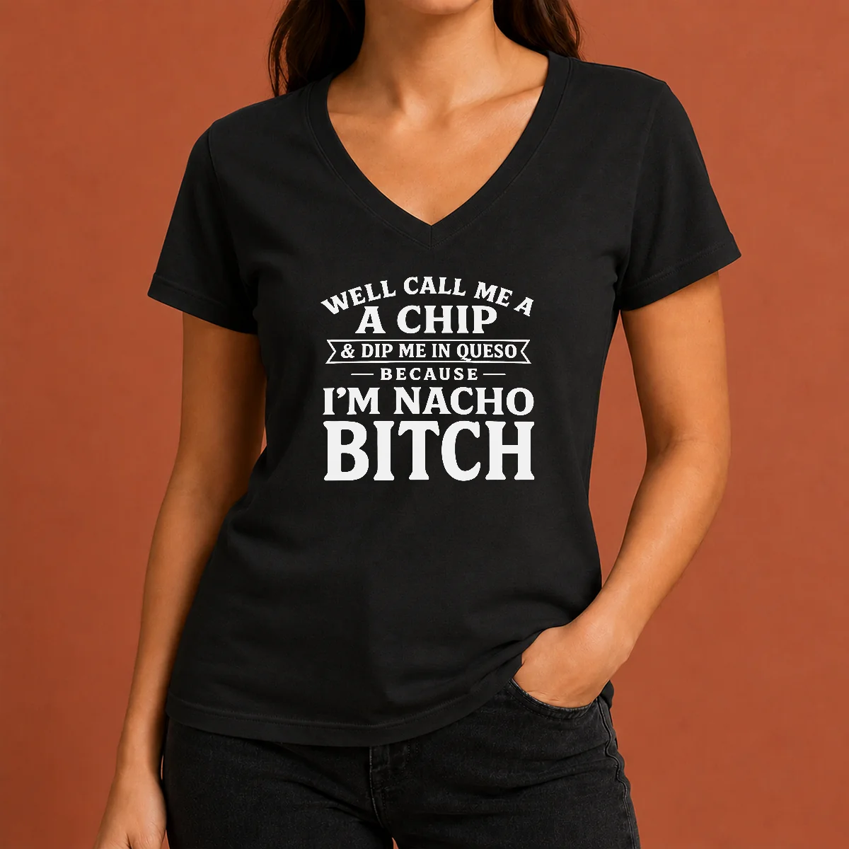Good Well Call Me A Chip V-Neck Shirt Good Well Call Me A Chip V-Neck Shirt