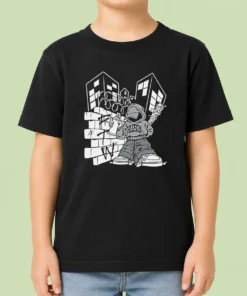 Good Y2K Streetwear Graffiti Spray Paint Character Urban Aesthetic Kids T-Shirt