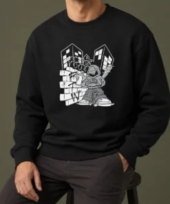 Good Y2K Streetwear Graffiti Spray Paint Character Urban Aesthetic Sweater