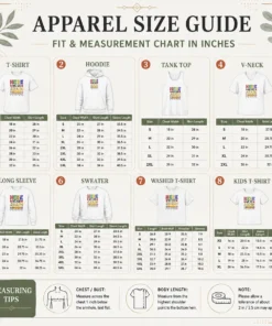 Size chart for Happy Funny Here We Go Again I Mean Welcome Back Teacher School with measurements in inches and cm