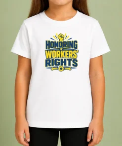 Happy Nice Labour Day Honoring Workers Rights Vector Kids T-Shirt
