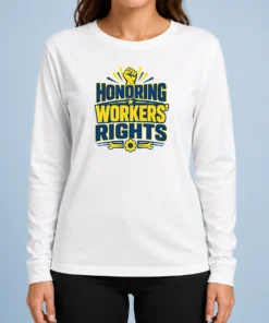 Happy Nice Labour Day Honoring Workers Rights Vector Long Sleeve Shirt