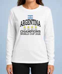 Hot Argentina Champions FIFA World Cup 2026 Long Sleeve Shirt