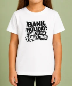 Hot Awesome Summer Bank Holiday Family Time Stencil Kids T-Shirt