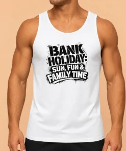 Hot Awesome Summer Bank Holiday Family Time Stencil Tank Top