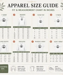 Size chart for Hot Awesome When The Power Love Beats The Love Of Power with measurements in inches and cm