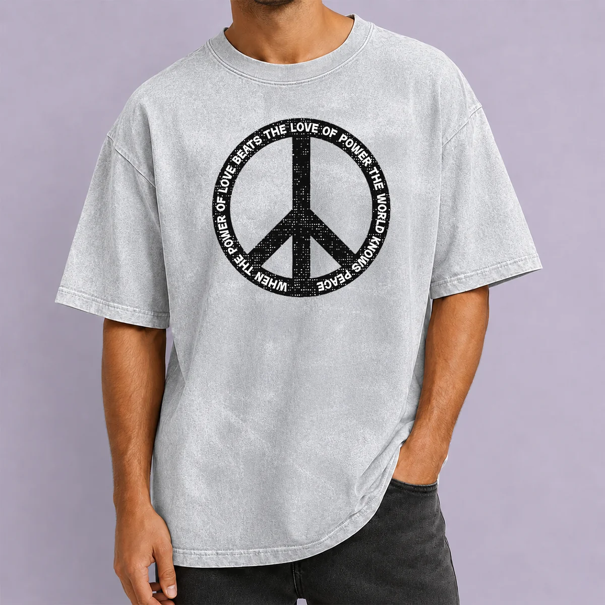 Hot Awesome When The Power Love Beats The Love Of Power Washed T-Shirt