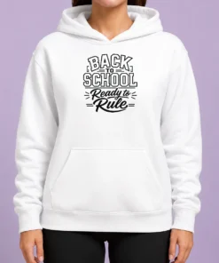 Hot Back To School Ready To Rule Line Art Students Hoodie