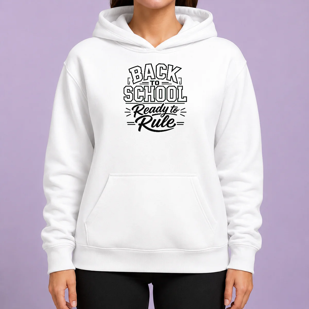Hot Back To School Ready To Rule Line Art Students Hoodie