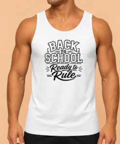 Hot Back To School Ready To Rule Line Art Students Tank Top