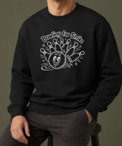 Hot Bowling For Strike Line Art Sweater