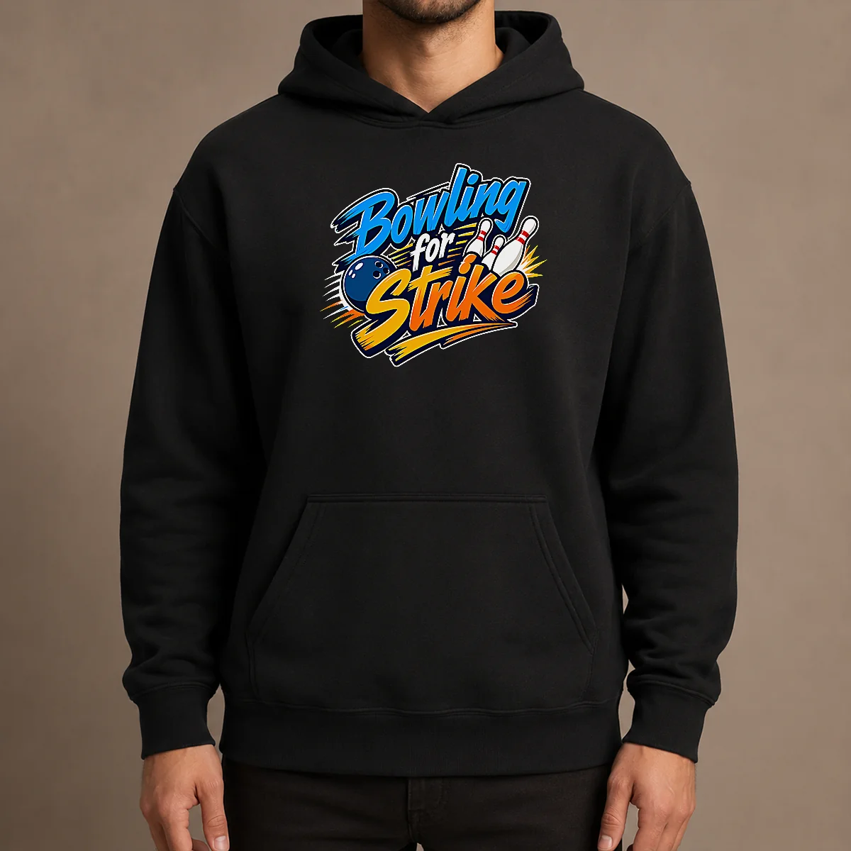 Hot Bowling For Strike Typography Hoodie
