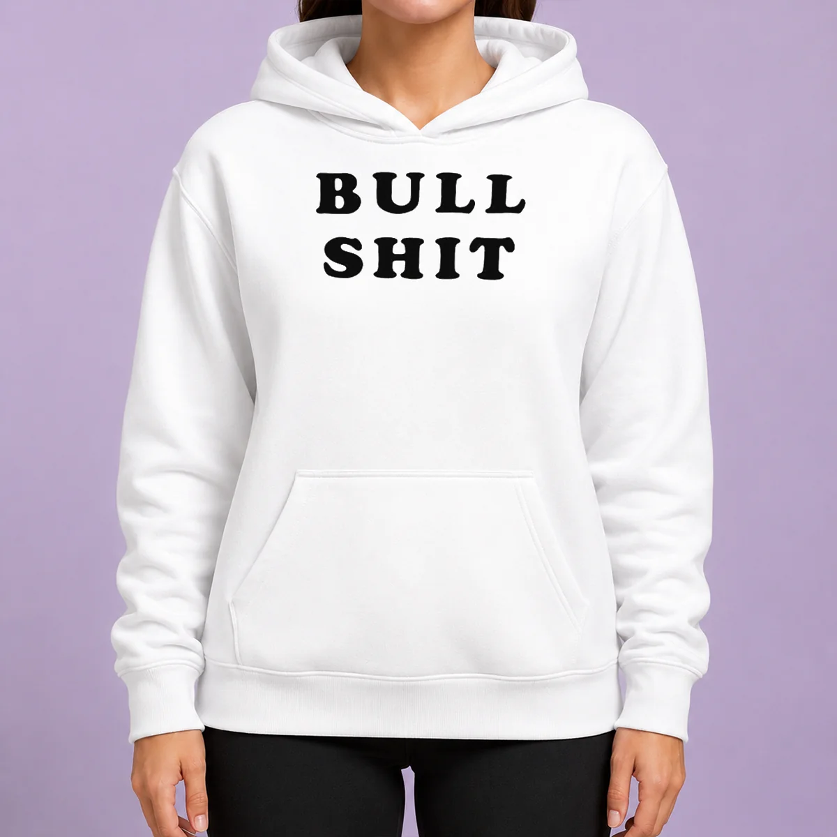 Hot Bull Shit Text Slogan Phrase Expression Bold Letter Typography Hoodie