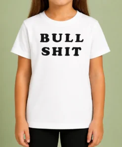 Hot Bull Shit Text Slogan Phrase Expression Bold Letter Typography Kids T-Shirt