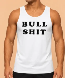 Hot Bull Shit Text Slogan Phrase Expression Bold Letter Typography Tank Top