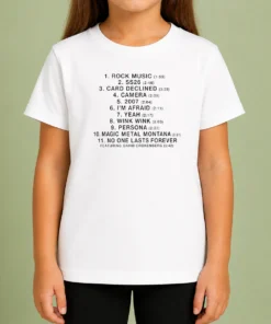 Hot Charli Rock Music SS26 Tracklist Kids T-Shirt