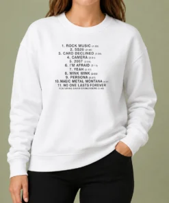Hot Charli Rock Music SS26 Tracklist Sweater