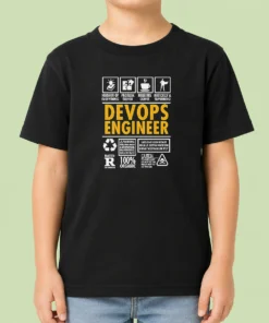 Hot Devops Engineer Humorous Infographic Icons Knower Of Everything Superhero Kids T-Shirt