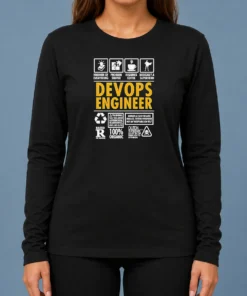 Hot Devops Engineer Humorous Infographic Icons Knower Of Everything Superhero Long Sleeve Shirt