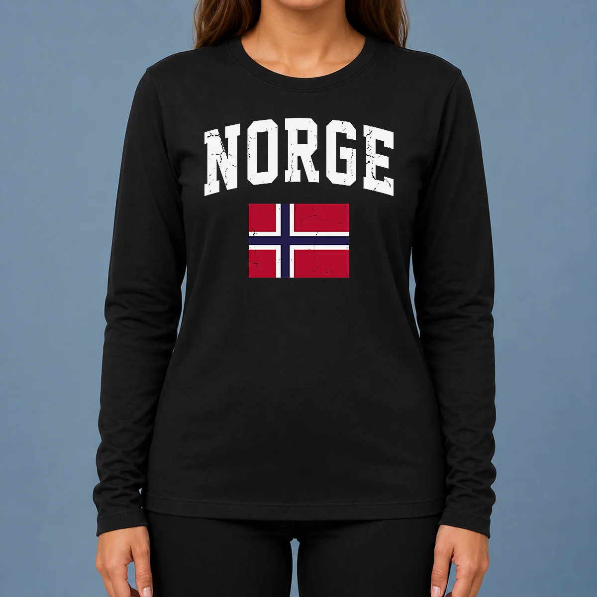 Hot Funny Norge Flag Norway Norwegian Souvenir Long Sleeve Shirt
