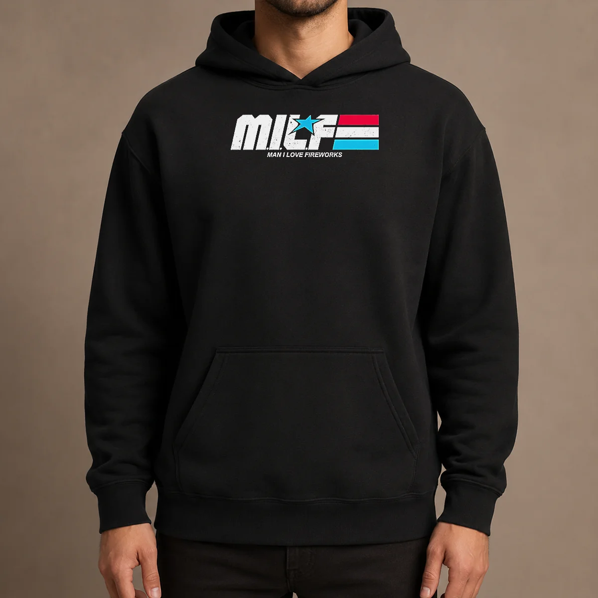 Hot M.I.L.F. Man I Love Fireworks Patriotic Holiday Hoodie