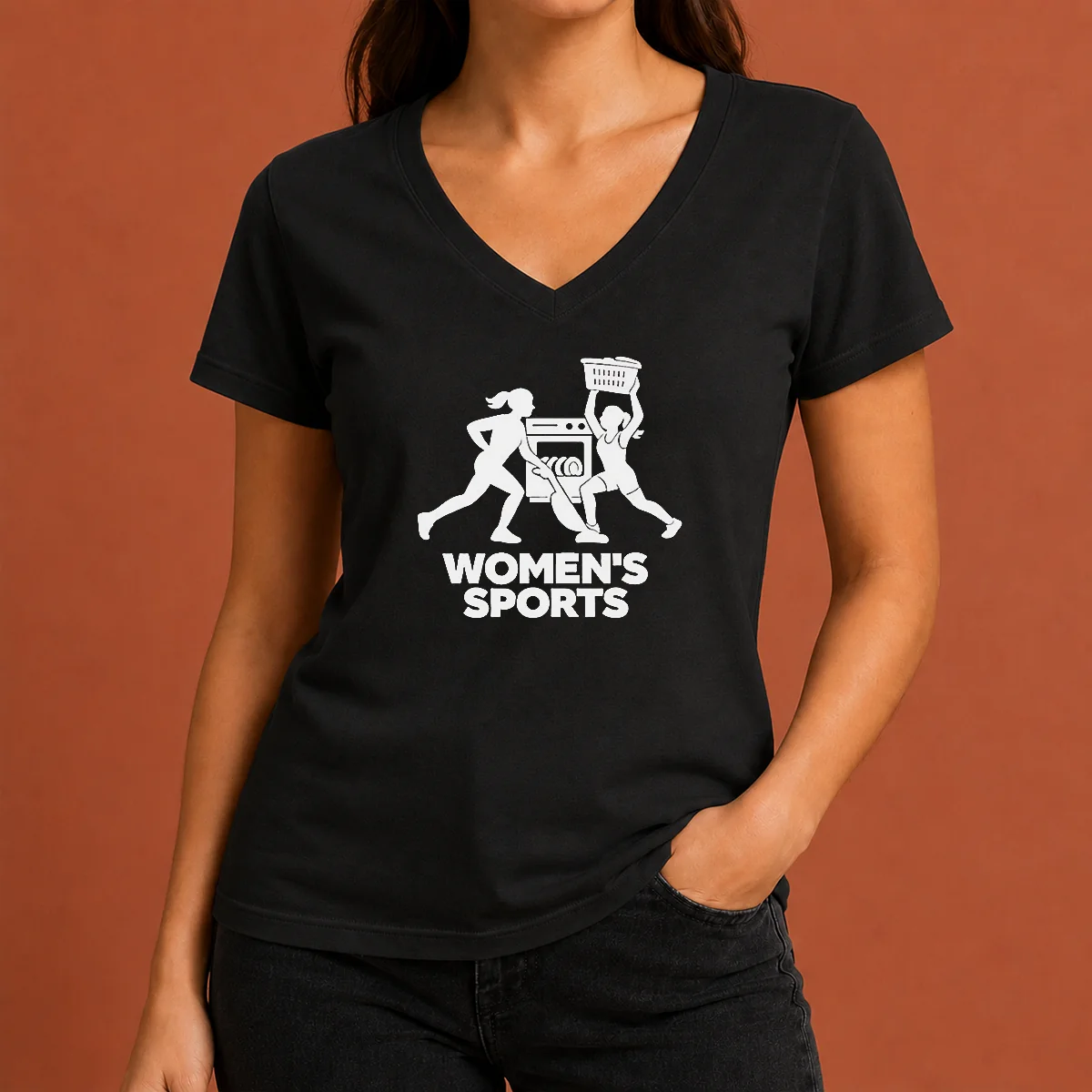Hot Nice Women'S Sports Sarcastic Household V-Neck Shirt Hot Nice Women'S Sports Sarcastic Household V-Neck Shirt