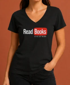 Hot No Ads Just Reading V-Neck Shirt