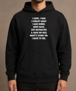 Hot Official I Came I Saw I Forgot What I Was Doing Funny Quote Hoodie