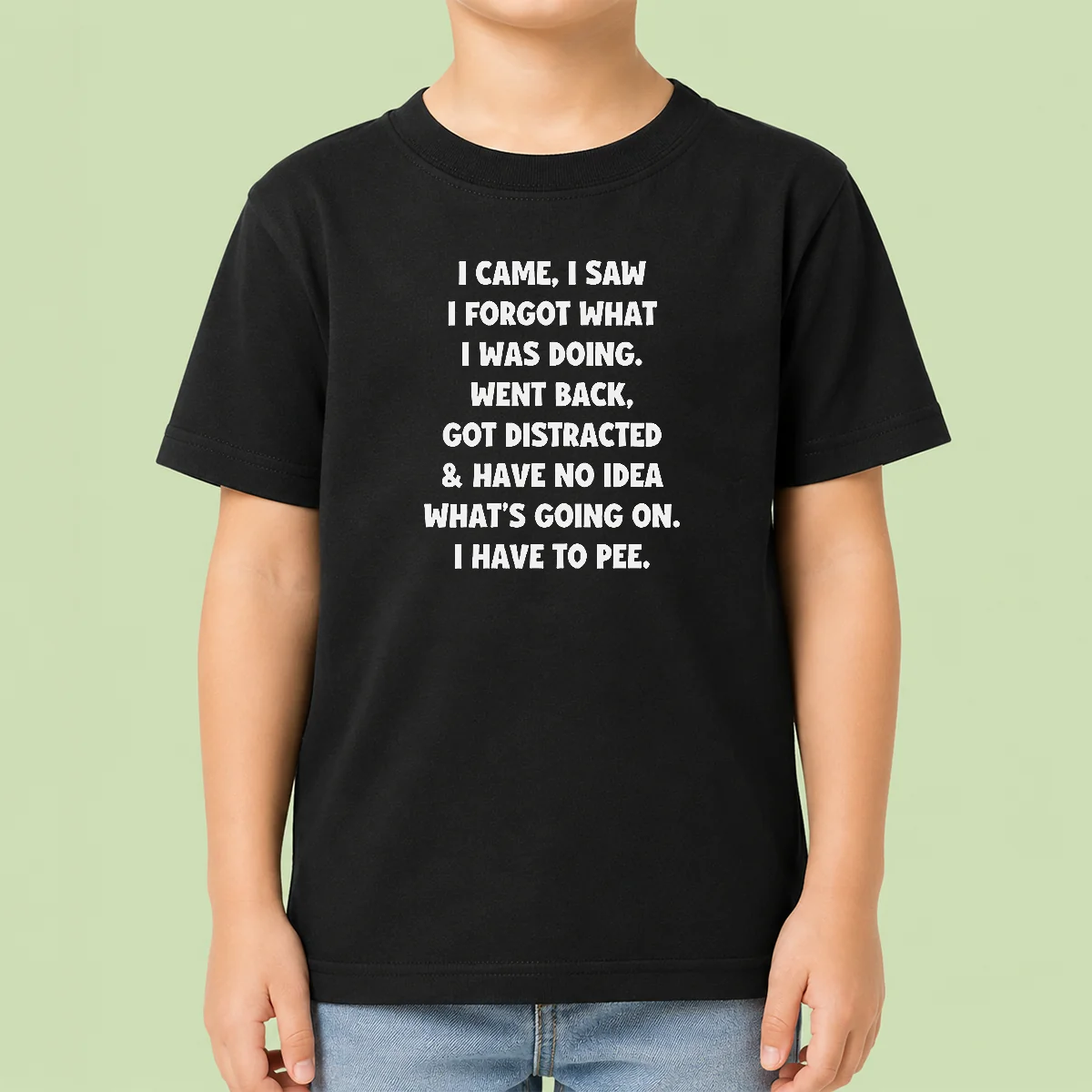 Hot Official I Came I Saw I Forgot What I Was Doing Funny Quote Kids T-Shirt