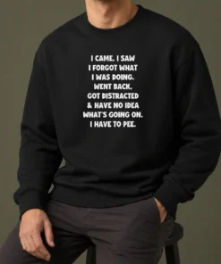 Hot Official I Came I Saw I Forgot What I Was Doing Funny Quote Sweater