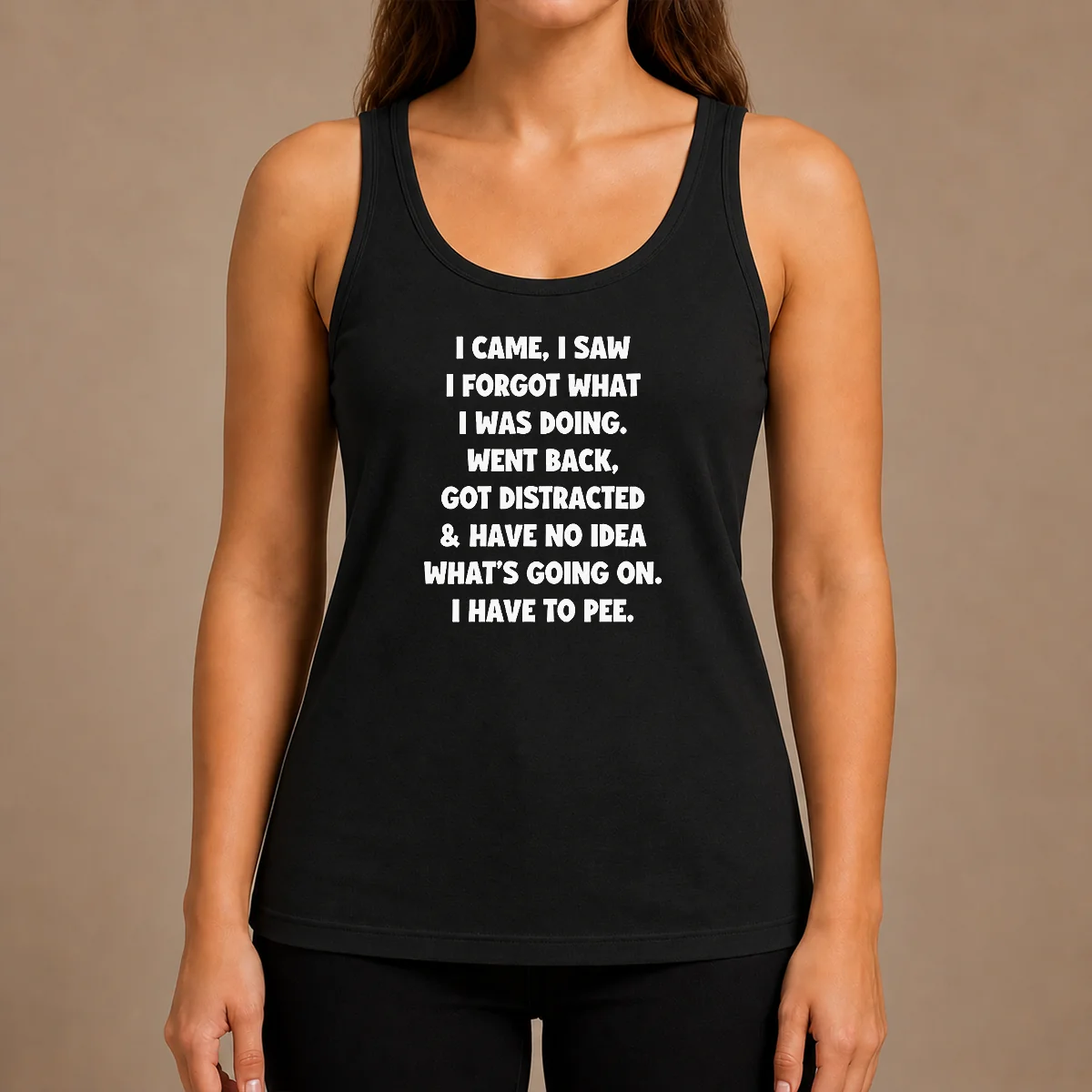 Hot Official I Came I Saw I Forgot What I Was Doing Funny Quote Tank Top