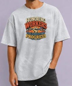 Hot Official Labour Day Vintage For Proud Workers Washed T-Shirt
